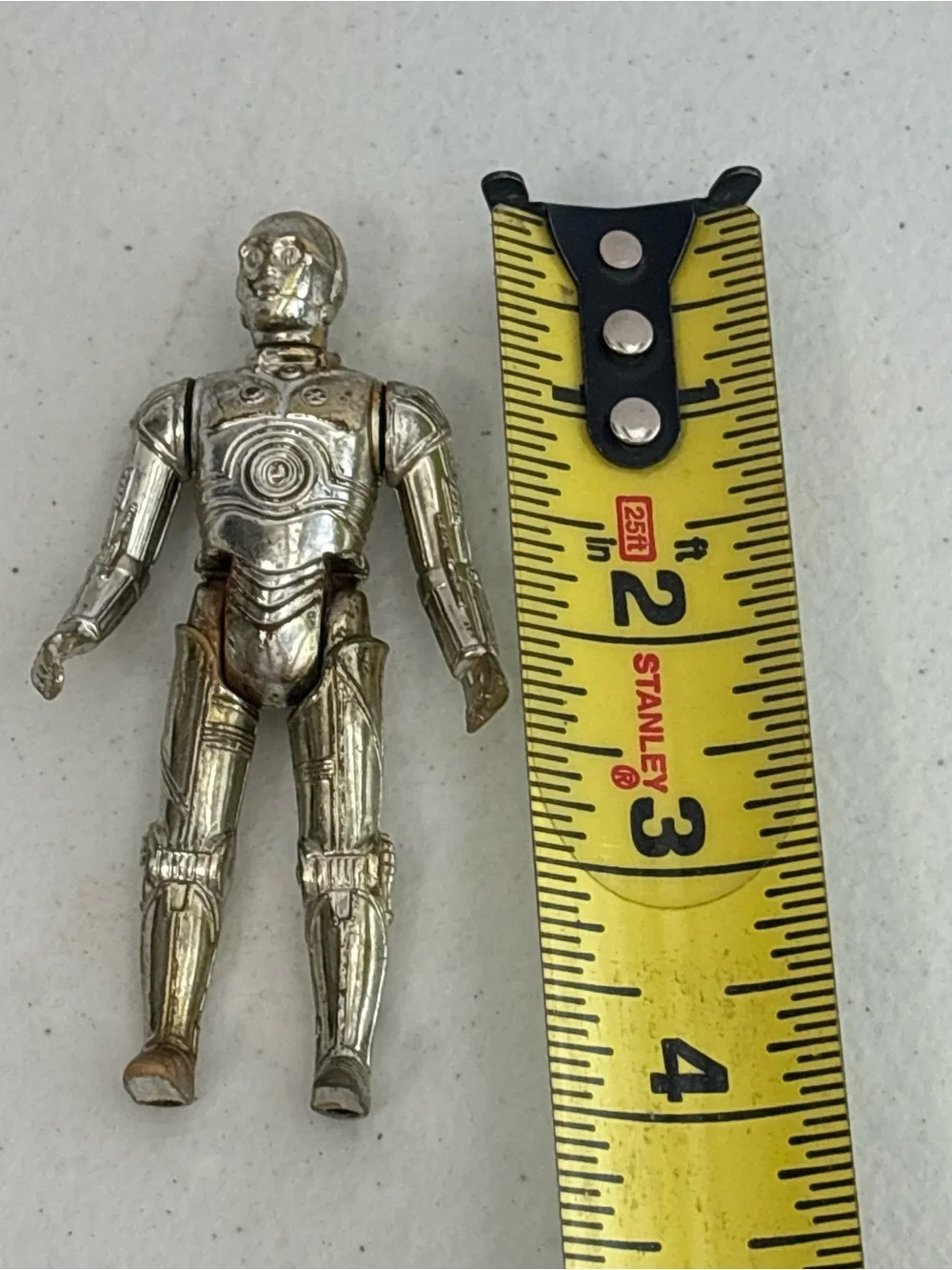 1977 Kenner Star Wars Silver Tone C-3PO Figure Rough Shape